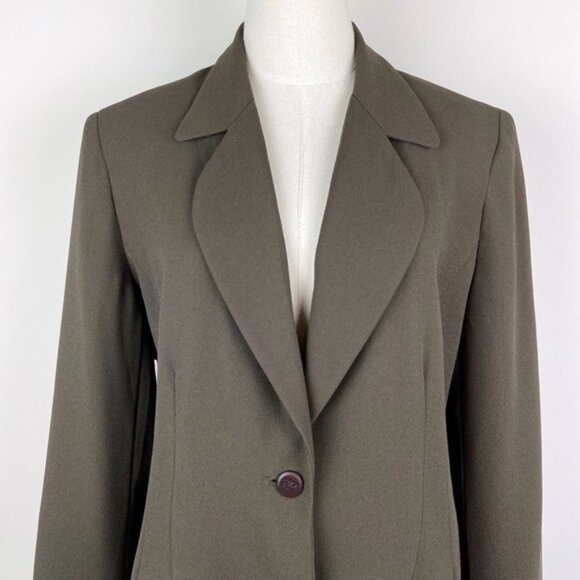 Rena Rowan Vintage 90's Moss Green Blazer - Picture 2 of 11